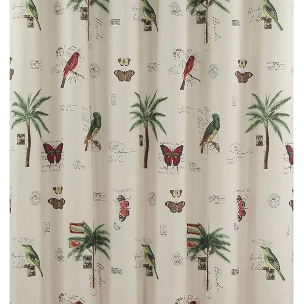 Terrasse shower curtain with Palm trees